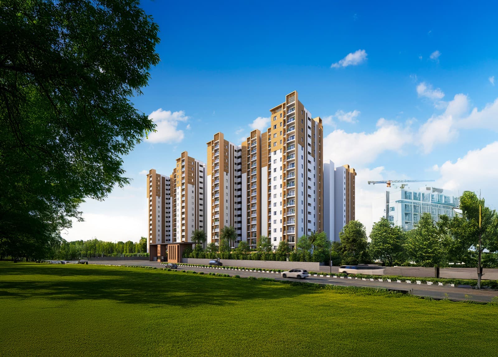 Habulus Tranquil — four residential towers seen across landscaped lawns