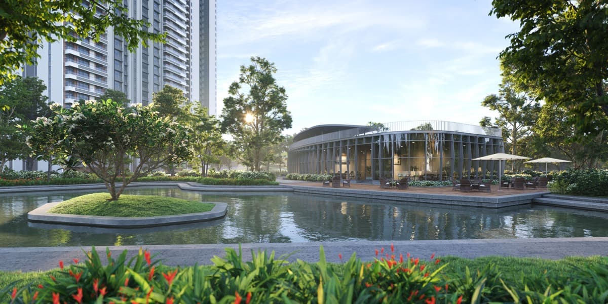 Clubhouse pavilion overlooking the Central Park lagoon